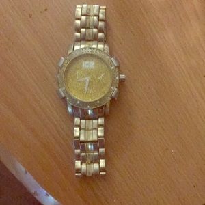 Gold ice watch